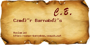 Czmór Barnabás névjegykártya