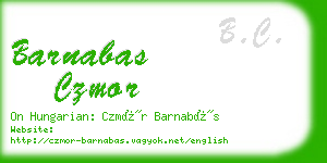 barnabas czmor business card